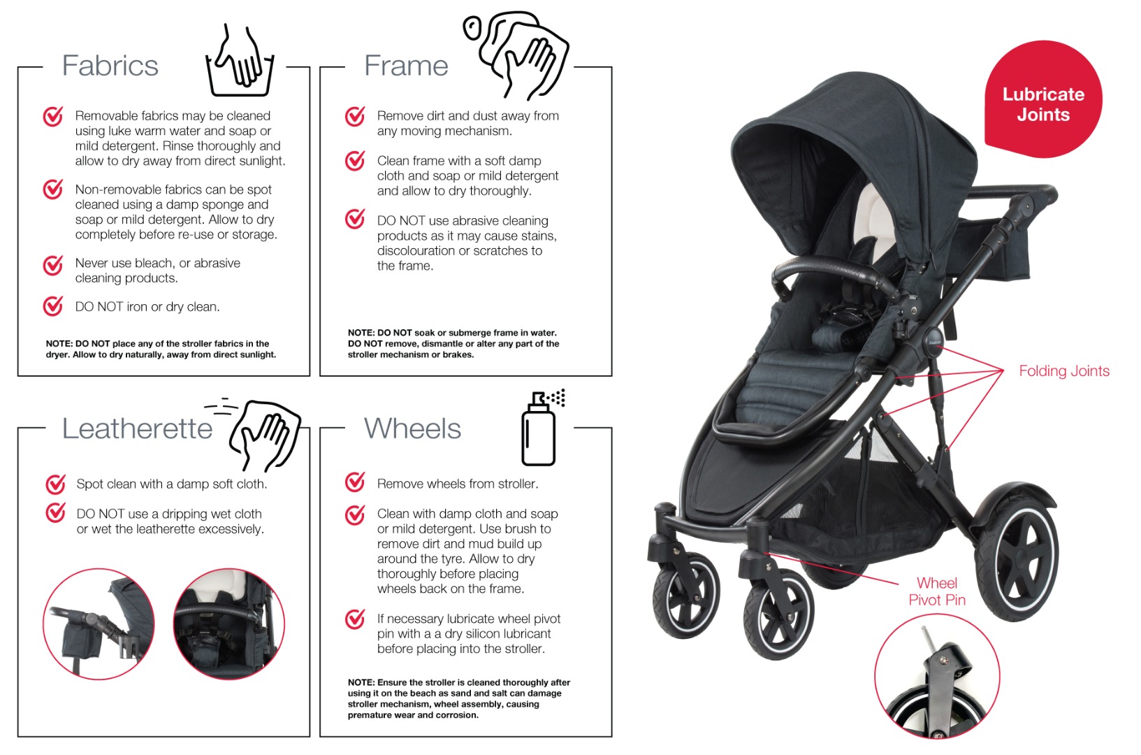 how to clean steelcraft pram